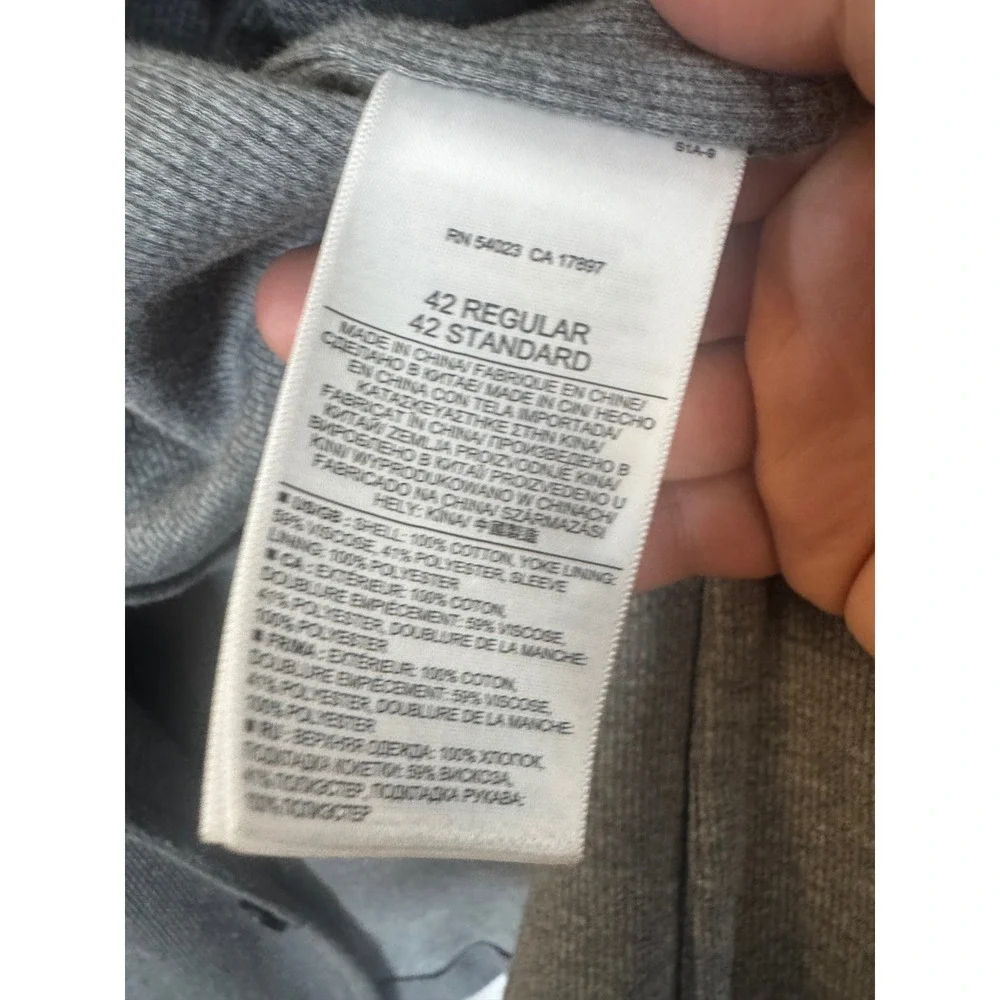 Banana Republic Mens 42R Gray Knit Blazer Sport Coat Cotton Textured 186113-00 - Picture 7 of 12
